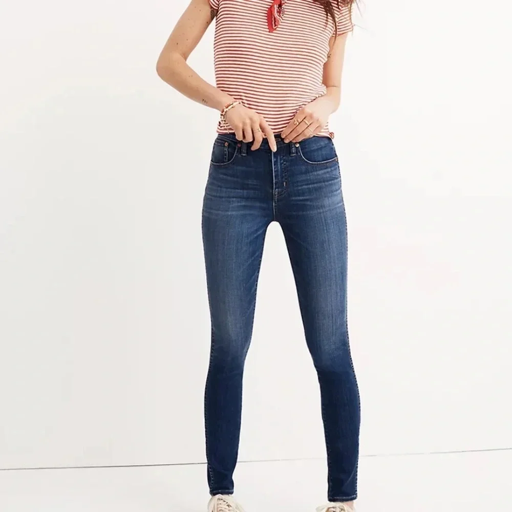 MADEWELL 10” High-Rise Skinny‎ Jeans in Danny Wash: Tencel Denim Edition size 25